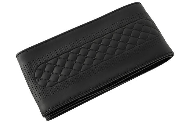 Steering Wheel Cover - Leather Finish (Black Wave)