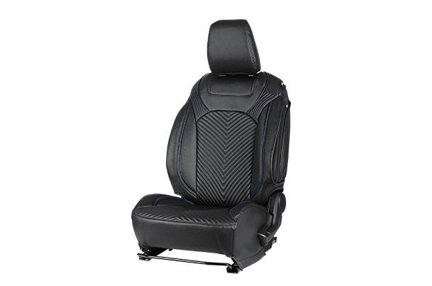 Premium Chevron Blue Highlight Seat Cover | Baleno (Sigma, Delta and Zeta Variants)