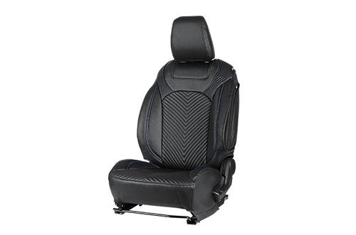 Premium Chevron Blue Highlight Seat Cover | Baleno (Sigma, Delta and Zeta Variants)
