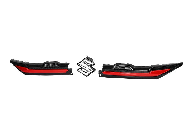 Front Grille Garnish - Gloss Black & Sizzling Red Finish | Brezza (Z+ Variant)