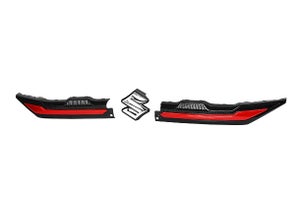 Front Grille Garnish - Gloss Black & Sizzling Red Finish | Brezza (Z+ Variant)