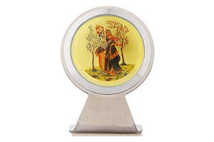 Dashboard Frame - Radha Krishna (Metallic) 24k Gold Plated