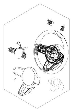 WHEEL SUB ASSEMBLYSTEERING (BLACK/CHROME)