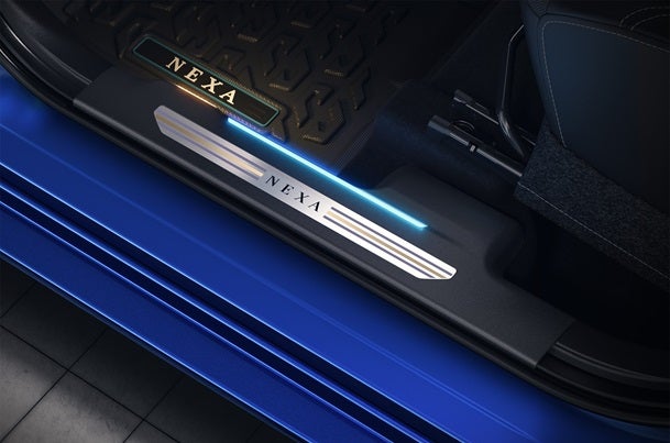Ambient Light Door Sill Guard - Blue (4 Door) | Baleno